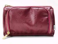 New Nota Faux Leather Front Pocket Pouch, Burgundy 8 by 5"