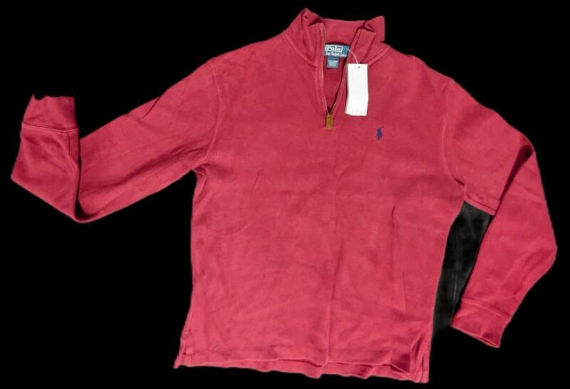 Size Small Men's RALPH LAUREN Polo Quarter-Zip Long Sleeve Sweatshirt