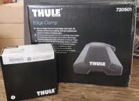 New - Thule 4-Pack Edge Clamp Foots , Model # 720501 & Thule 4-pack Fit Kit . Roof Rack Combo for Various Trucks & Cars (ford , ram , porsche) . Retail $500
