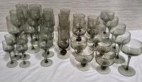 33 MCM Smoked Barware Glasses