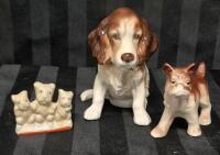 3 Vintage Dog Figures - Japan