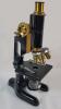 Antique 1921 Bausch & Lamb Optical Co. Microscope w/Four (4) Original Lens , Manual & Wooden Storage Box . Amazing Condition for Its Age - 2