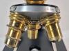 Antique 1921 Bausch & Lamb Optical Co. Microscope w/Four (4) Original Lens , Manual & Wooden Storage Box . Amazing Condition for Its Age - 6