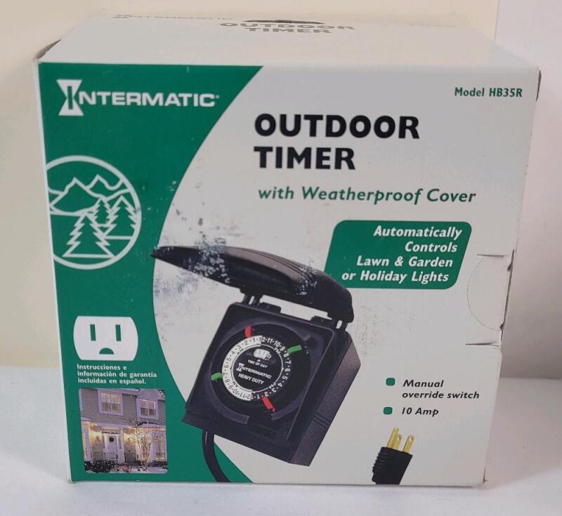 New - Intermatic Outdoor Timer w/Weatherproof Cover . Model # HB35R
