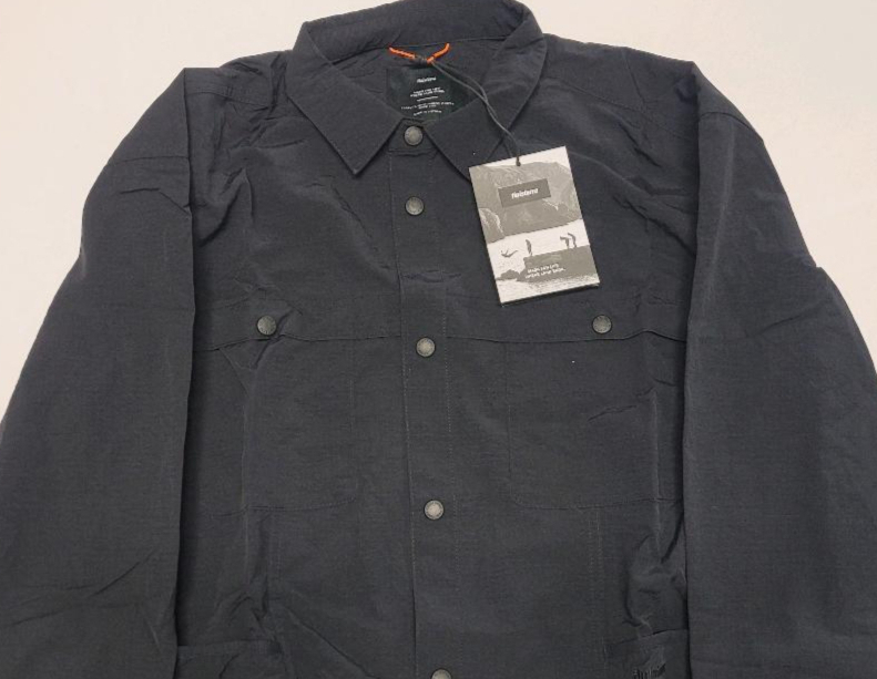 New - Size Large Men's Finisterre Wander Shirt LS , Black . Retail $140