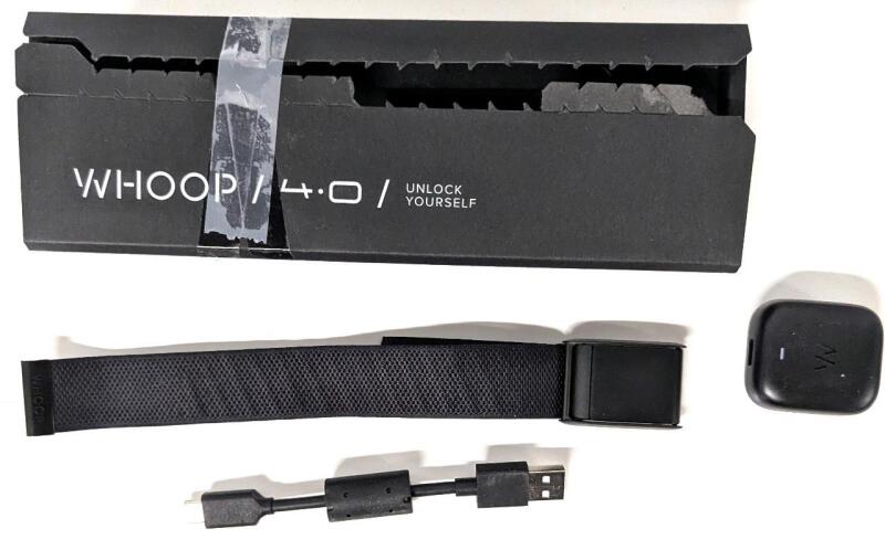 WHOOP 4.0 Wearable Health, Fitness & Activity Tracker &ndash; Continuous Monitoring, Performance Optimization, Heart Rate Tracking &ndash; Improve Sleep, Strain, Recovery, Wellness [As-Is, Untested. may Require New Subscription]
