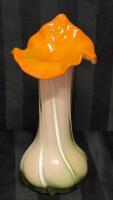 Stunning Jack-in-the-Pulpit Glass Blown Vase 8" Tall