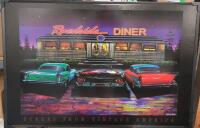 As Is - " Scenes From Vintage America " Light-Up Picture . No Not Light Up (missing cord) . Measures 36"&times;24"