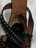 GIVENCHY Black Leather Elegant Studded Open Toe Flat Sandals Womens (Size 3-? ) - 3