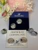 Authentic Seven Signed Swarovski Lapel Pin / Tie Clips