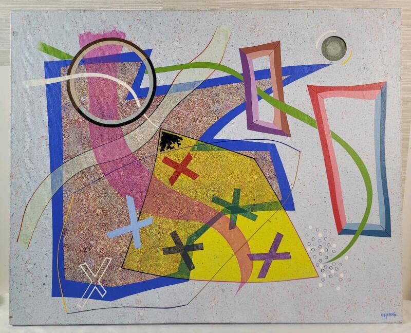 " New Wave Romantics " by Canadian Artist David Chirko - Liquidtex on Canvas . Measures 30"&times;24"