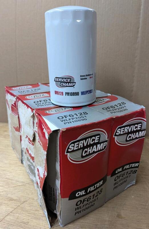 6 New Service Champ Oil Filters. Model OF6128/WLFP2051/PH10890