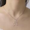 Stainless Steel Cat and Dog Embrace Pendant and Two Cat Embrace Necklace Pendant openwork 1.22&rsquo;&rsquo; Chains 17&rsquo;&rsquo; W/ 2.25&rsquo;&rsquo; Stamped SSteel - 2