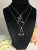 Stainless Steel Cat and Dog Embrace Pendant and Two Cat Embrace Necklace Pendant openwork 1.22&rsquo;&rsquo; Chains 17&rsquo;&rsquo; W/ 2.25&rsquo;&rsquo; Stamped SSteel - 5
