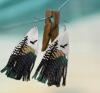 Handmade Bohemian Beaded Earrings Nature Scene Drop Tassel Woven Earrings Sheppard Hooks 4.25&rsquo;&rsquo; drop - 2