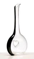 As-New Signed RIEDEL Black Tie Bliss Art Glass Decanter, 14.75" Tall, Retails $398!!