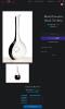 As-New Signed RIEDEL Black Tie Bliss Art Glass Decanter, 14.75" Tall, Retails $398!! - 2