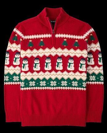 New sz XXL Men's Children&rsquo;s Place Fairisle Half Zip Sweater