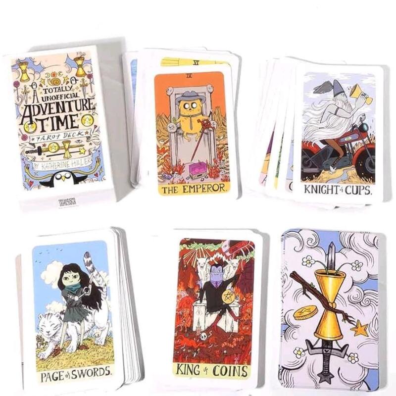 New Totally Unofficial ADVENTURE TIME Tarot Deck by Katherine Hillier, Complete 78 Card Deck Inspired by the Iconic Rider Waite Designs