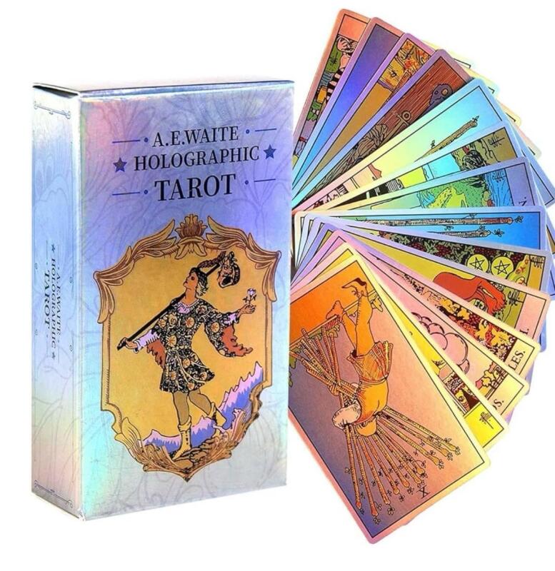 New Sealed A.E. Waite Holographic Tarot Deck stock photos added Featuring Both Major and Minor Arcana