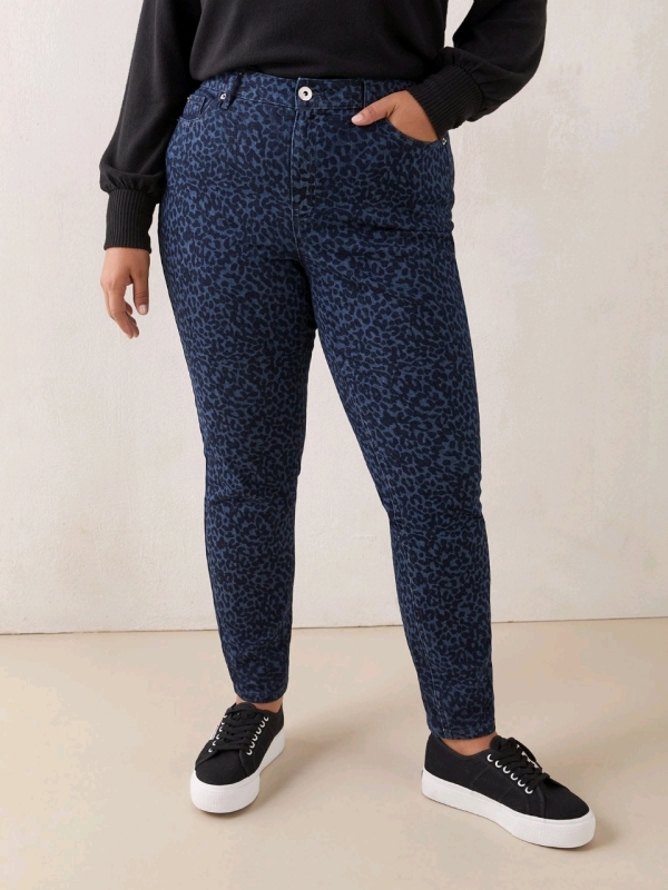 New ADDITION ELLE (Size 20) Premium Denim: Skinny Animal Print