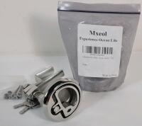 Two (2) New MxEol Marine / Boat Stainless Steel 316 Floor Lock Flush Pull Hatch Latch w/Key .