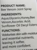 New WATER ICE LEVIN Bee Venom Joint Cream Spray 30ml New Zealand Honey Fast-Acting Deep Penetrating Relief for Neck, Waist, Back, Hands, Feet & Legs with Hyaluronic Acid & Glycerin <br/>Stock photo added Expires 06/25/2028 - 5