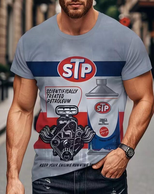 New Size XL STP Scientific Processing Petrol Engine Graphic T-Shirt Men's Regular Fit Round-Neck S/S 100% Polyester Keep Your Engine Running <br/>Machine Wash Stock photos added
