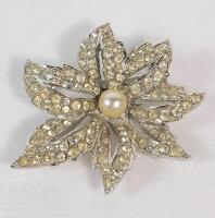 Vintage Marcel Boucher Flower Brooch . Signed Boucher & Numbered 0218 . See photos for size