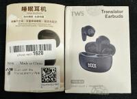 2 New Pairs of Wireless Earbuds, Includes Sleep Earbuds and Translator Earbuds, with Charging Cases
