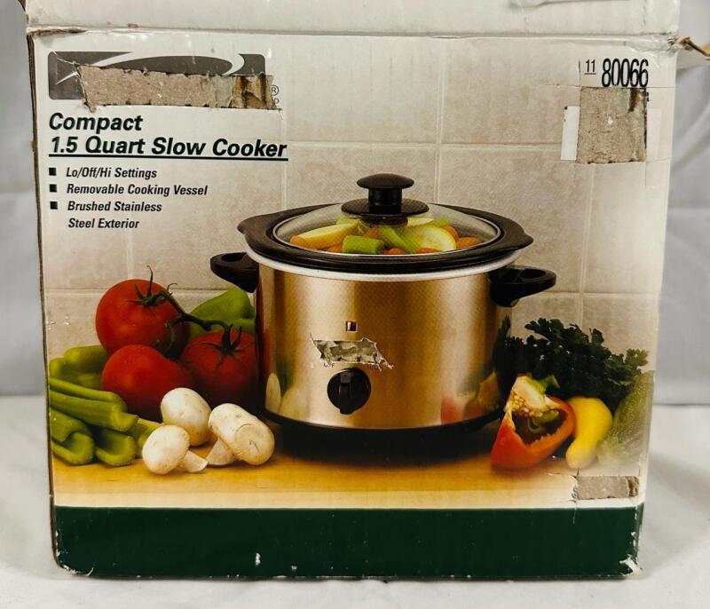 Compact 1.5 Quart Slow Cooker; Front Button Broken, see Description/Photos