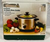 Compact 1.5 Quart Slow Cooker; Front Button Broken, see Description/Photos