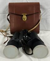 Vintage Binoculars with Leather Carrying Case