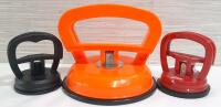 3 New Car Dent Pullers, 1 Measures 4&frac12;" Diameter, 2 Measures 2" Diameter