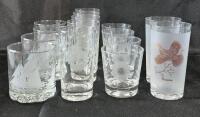 14 MCM Barware Glasses - Cornflower, Grouse & Nluenose II Ship