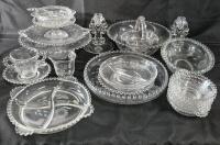 23 Vintage Cornflower Glass Serving Dishes