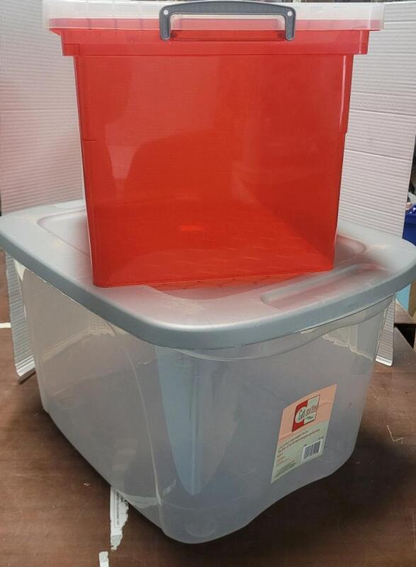 63L Storage Bin w/Lid & 31L Storage Bin w/Lid