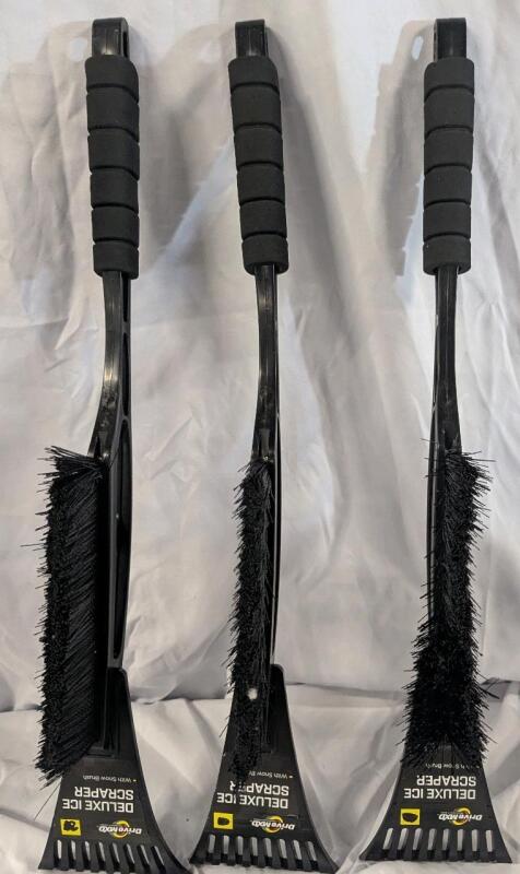 3 New Drive MxD Deluxe Ice Scraper with Snow Brush. 21" long