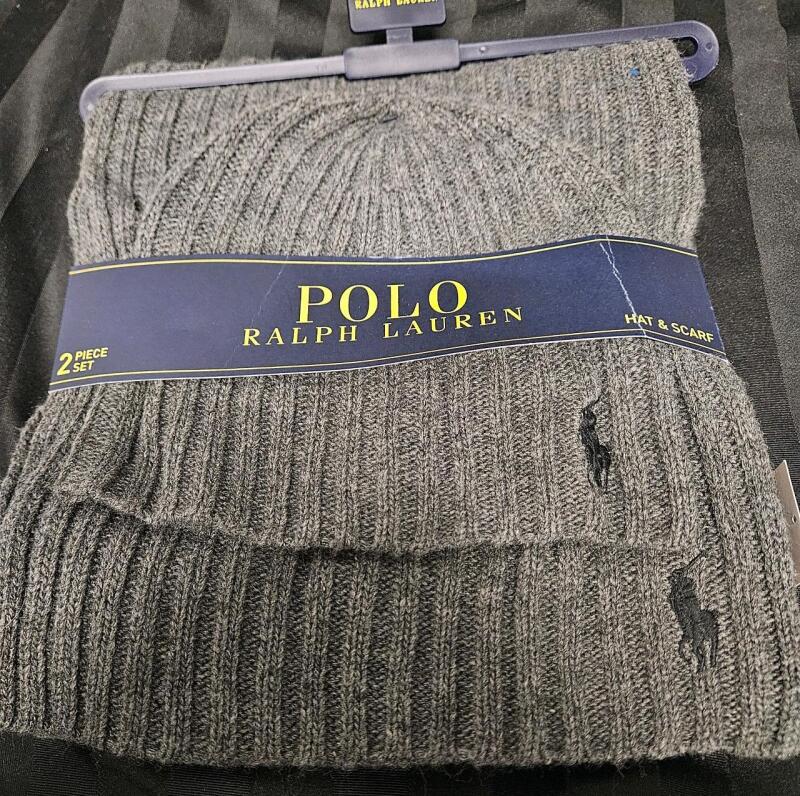New men's Ralph Lauren Polo hat and scarf