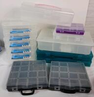 14 Various Size Hobby / Crafts Storage Organizers . See photos for sizes