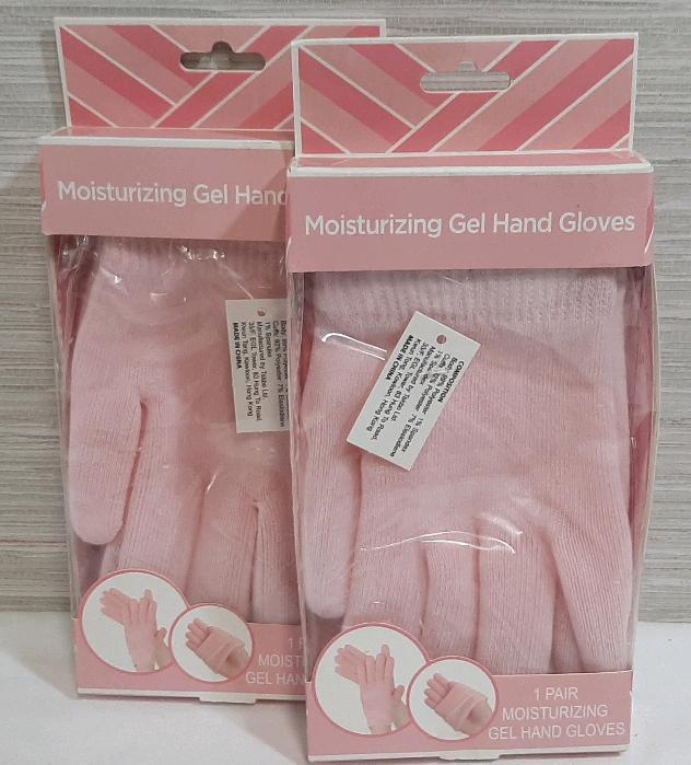 2 New Pairs of Pink Moisturizing Gel Hand Gloves