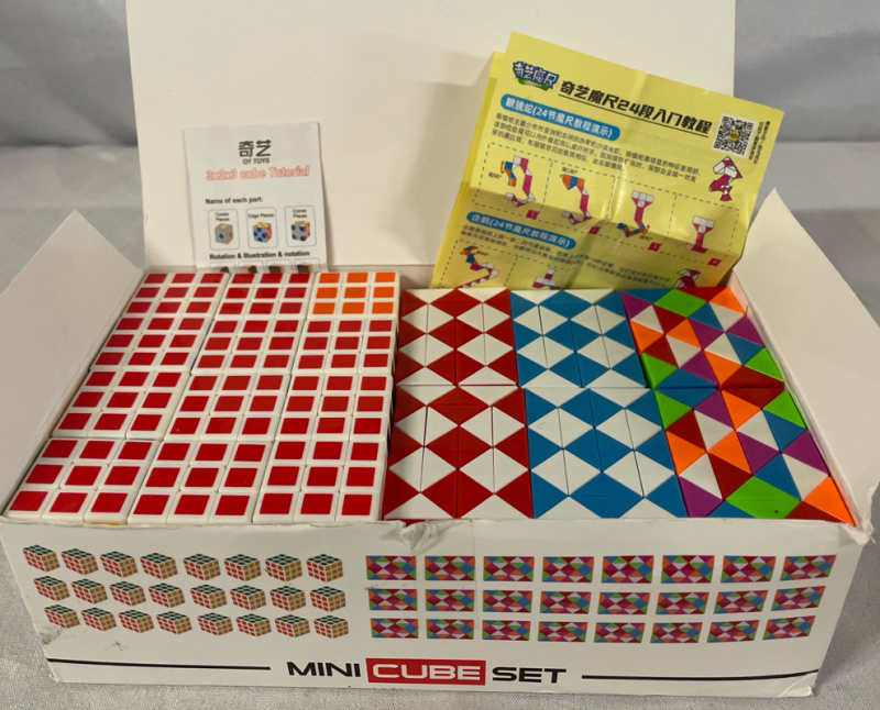 48 New Mini Cube Puzzles | 1.5&rdquo; Cubes, 8&rdquo; long &ldquo;Snake&rdquo; Puzzles | Perfect for Classroom Prizes or Goody Bags