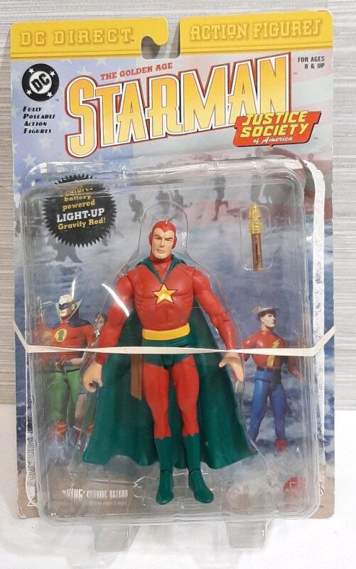 2000 DC Direct Starman Justice Society of America 6" Figure | Plastic Casing is Noticeably Loose, Figure is Still in Good Condition, Sold as is