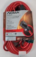 New - Noma 50ft. Locking Extension Cord . Medium Duty 14 Gauge
