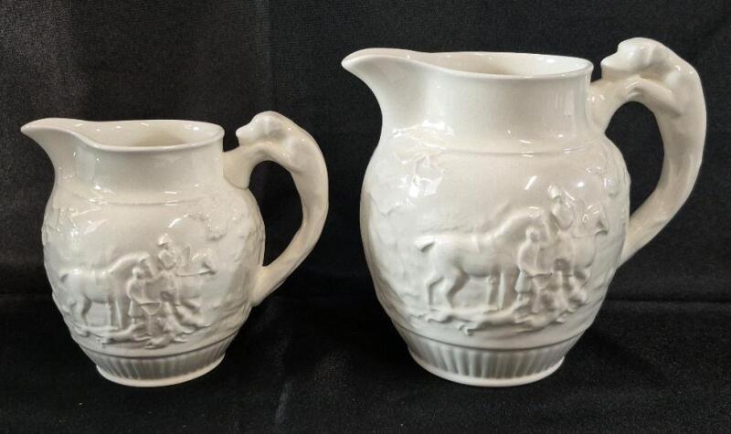2 Beautiful Wedgwood Pitchers 6" & 4.75" Tall