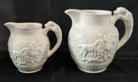 2 Beautiful Wedgwood Pitchers 6" & 4.75" Tall