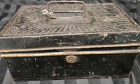 Vintage metal document box 10"wide