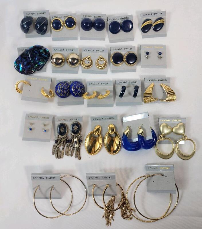 23 Pairs Assorted Pierced Earring Sets
