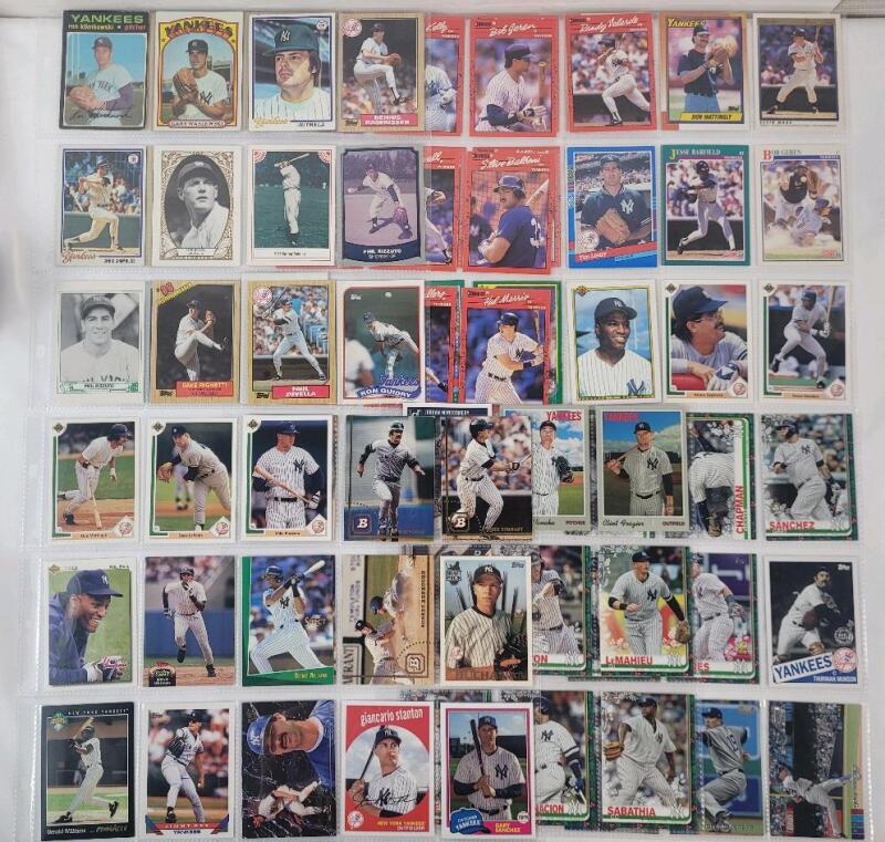 1971 - 2020 New York Yankees MLB Baseball Trading Card Singles , 81 Trading Cards