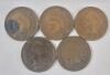 1893 - 1905 USA Indian Head One Cent Pennies . 1893 , 1895 , 1897 , 1898 , 1900 , 1901 , 1902 , 1903 , 1904 & 1905 . Ten (10) Coins - 3